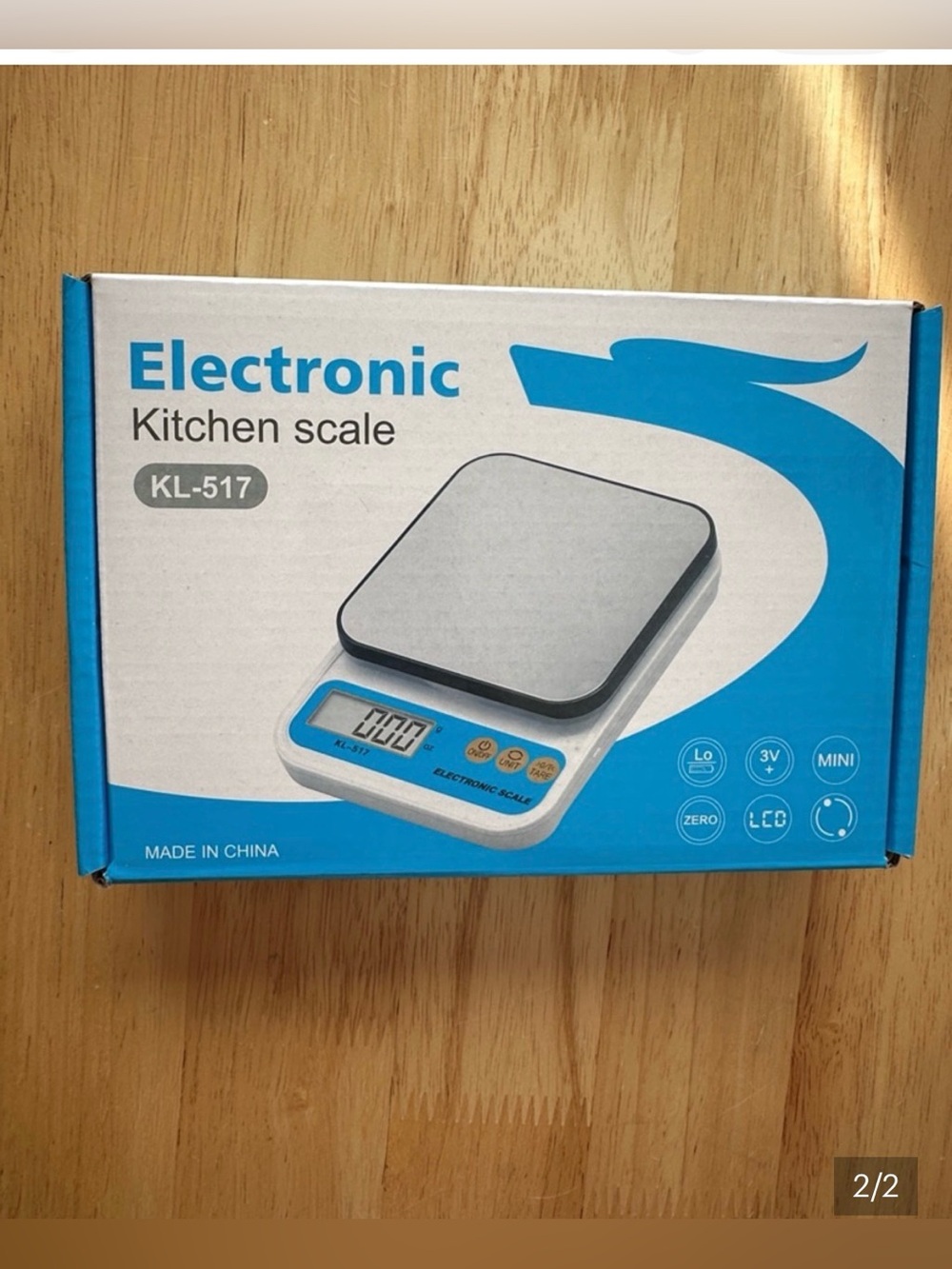 KL-517 Electronic Kitchen Scale - Blue and White